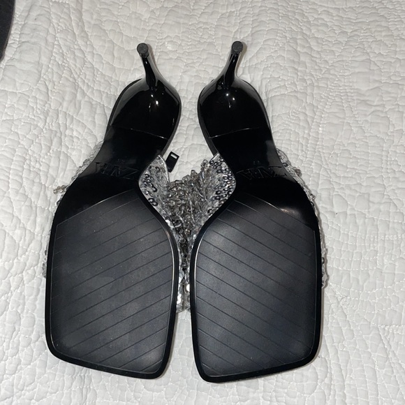Zara Sparkly Sandals NWTO - Picture 6 of 9